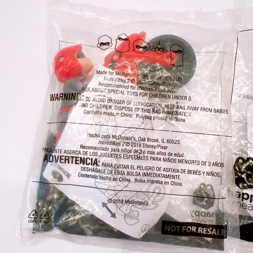 McDonald's 2018 Happy Meal Toys The Incredibles 2 Disney Pixar's New in‎ Package